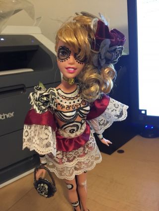Day Of The Dead Barbie Hand Painted