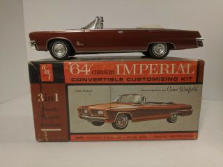 Amt 1964 Chrysler Imperial Convertible 3 - In - 1 Model Kit 6814 - 150 1:25 Built