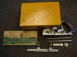 Vintage Stanley No.  50 Combination Plane,  Full Set Of Blades With Box
