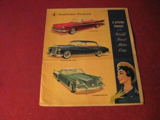 1958 Studebaker Packard Mercedes Sales Brochure Booklet Book Old