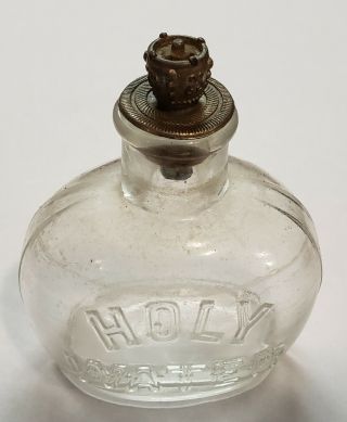 Antique Holy Water Bottle Crown Sprinkler Top