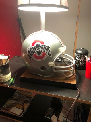 Vintage Full Size Football Helmet Lamp Ohio State Buckeyes Very Rare