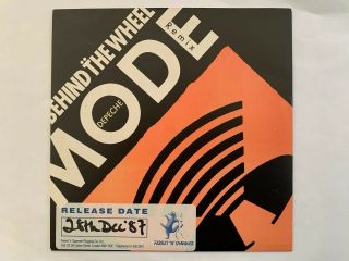 Depeche Mode Behind The Wheel Uk 7” With Ferret & Spanner Sticker