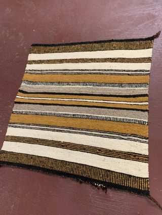 Antique Navajo Native American Indian Saddle Blanket Rug Striped Vintage 30 "