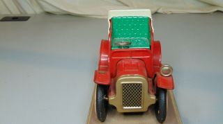 VINTAGE 1950S TIN LITHO FRICTION FORD MODEL T CAR RED & WHITE 3