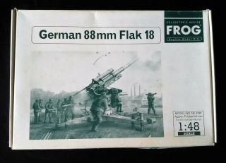 Vintage And Rare 1/48 Frog (ex Bandai) German Ww2 88mm Flak 18 Model Kit