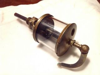 Vintage Michigan Lubricator Co.  Large 3 " Diameter Brass Hit & Miss Engine Oiler