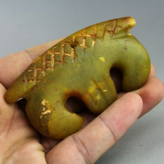 3.  2  China old jade Chinese hand - carved Pen rack Jade Pendant 0016 3