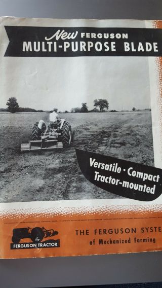 Ferguson Tractor Brochure - Multi - Purpose Blade