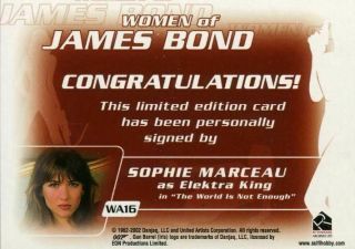 James Bond The Quotable James Bond Sophie Marceau Autograph Card WA16 2