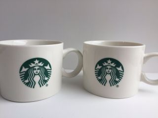Starbucks Mugs 2017 White W/ Green Mermaid Siren Logo 14 Oz Coffee Cup Two
