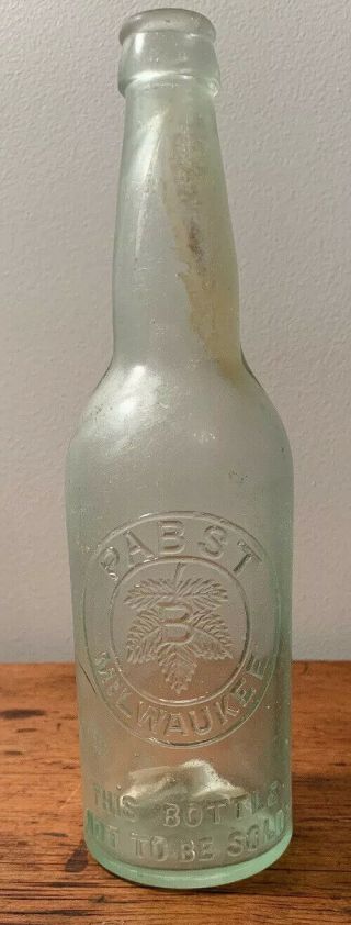 Vintage Pabst Blue Ribbon Beer Bottle Milwaukee