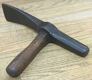 HAND FORGED COOPER ' S ADZE - ANTIQUE BARREL MAKER ' S HAND TOOL 2
