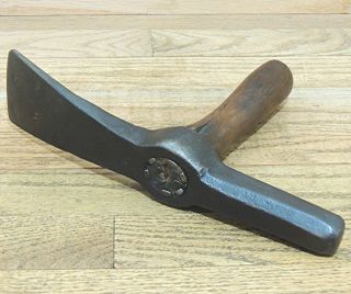 HAND FORGED COOPER ' S ADZE - ANTIQUE BARREL MAKER ' S HAND TOOL 3