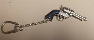 Vintage Miniature Toy Cap Gun Pistol Key Chain " Victory " Swing Out Cylinder