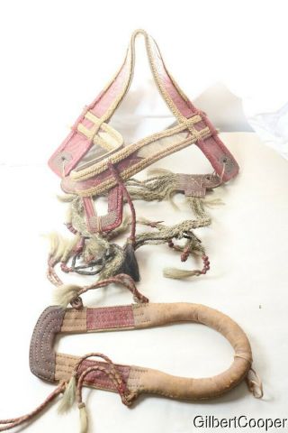 Vintage Leather And Horse Hair Bridle - Made In Arizona Prison