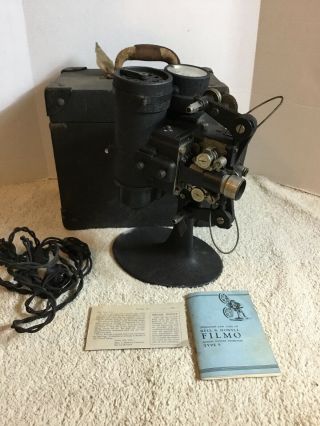 1930s Vintage Bell & Howell Filmo 16mm Motion Picture Projector Type S