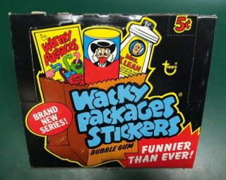 Vintage Wacky Packages 15th Series Empty Store Display Box 1975 Topps