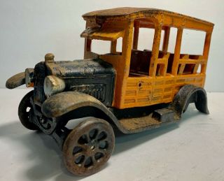 Cast Iron Toy Model T Panel Bus Sedan Antique Vintage Collectable Metal Toys