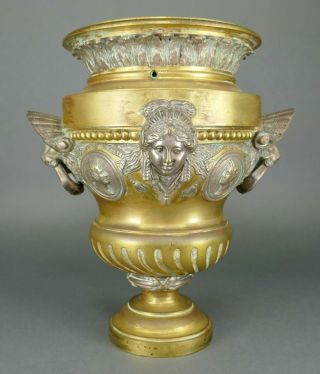 Fine Antique C 19th French Cast Bronze Silver - P Baluster Urn After Claude Ballin
