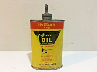 Vintage Outers 445 Gun Oil Handy Oiler 3 Oz Oil Can Lead Spout And Cap Empty