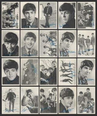1964 Vintage Finnish Hellas Jenkki The Beatles Complete Full 60 Gum Card Set