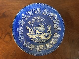 Antique Early 19th c.  Staffordshire Pearlware Pottery Plate Bowl Blue & White 3