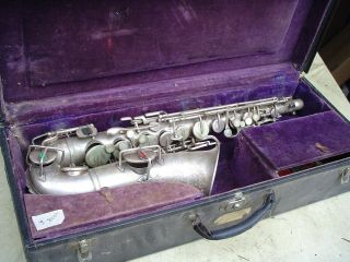 Vintage " The Buescher " 1928 True Tone Low Pitch Alto Saxophone Parts