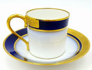 Vintage Japanese Okura Porcelain Demitasse Cup And Saucer
