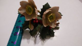 Lenox Limited Edition Garden Flowers Christmas Rose & Holly Porcelain Decoration