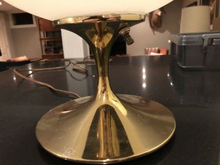 Vintage Laurel Mushroom Lamp by Bill Curry Mid Century Modern Brass Table Lamp 3