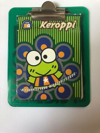 Vintage 1997 Sanrio Keroppi Mini Clipboard With Memo Note Pad