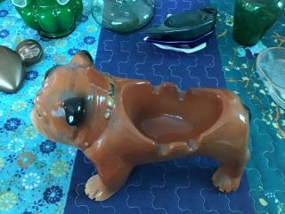 Vintage Mack Bulldog Ceramic Ashtray Rare