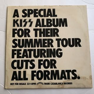 Kiss A Special Album Summer Tour Ep Casablanca 1976 Promo Destroyer Lp Record