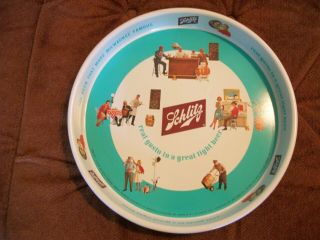 1962 Schlitz Beer Tray - Kegs And Beer Drinkers - Graphic - Nos