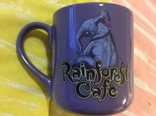 Rainforest Cafe Purple Elephant Tuki Makeeta Ceramic Coffee Tea Cup Mug