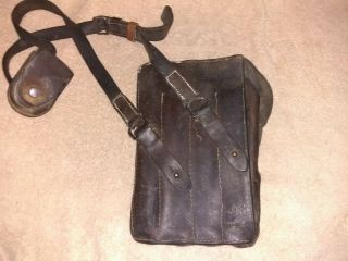Vintage WW2 Ammo Pouch for MP40 With Shoulder Sling WWII Field Gear 2