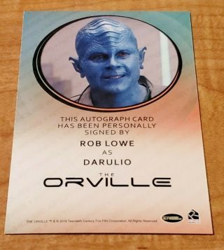 2019 Rittenhouse The Orville Rob Lowe Bordered Autograph Archive Box Exclusive 2