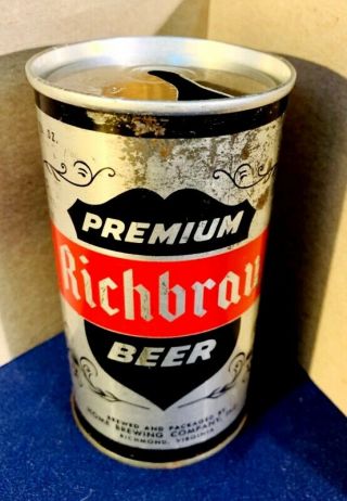 Richbrau Premium Zip Tab Beer Can,  Richbrau Brewing,  Richmond,  Va Usbc Ii 116 - 5