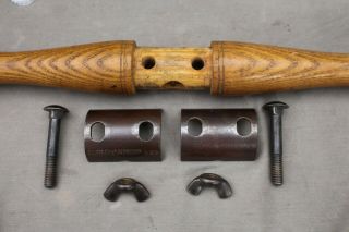 Vintage Miller Falls No.  2 Wooden Auger Brace Handle 17” Barn Beam Auger Handle