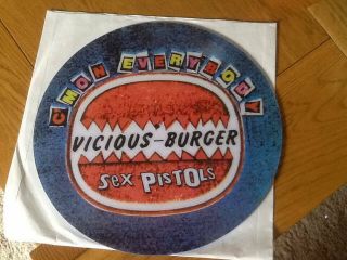 Very Rare Limited Edition 1 Sided Sex Pistols 12 Inch Picture Disc Single