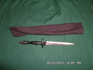 Wicca Jeweled 10 " Dagger - Looks Home Made With Carry Bag