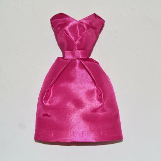 Htf Rare Vintage Barbie Doll Campus Belle Rose Pink Silk Pak Outfit 1964 - 65
