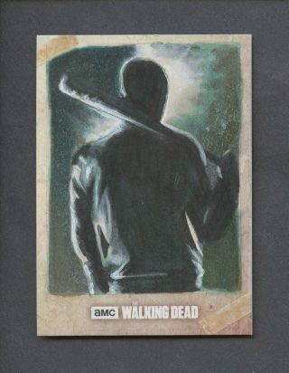 2018 Topps Amc The Walking Dead Tim Proctor Signed Auto 1/1 Sketch Card
