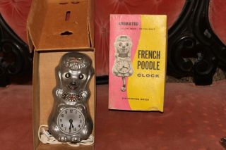 Vintage French Poodle Clock