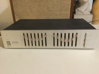 Vintage 1981 Silver Pioneer Stereo Graphic Equalizer Sg - 300.  Made In Japan.