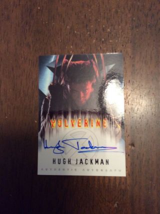 2000 Topps Marvel X - Men Movie Hugh Jackman As Wolverine Autograph Card