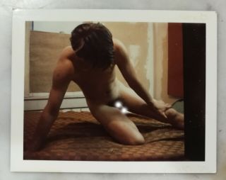 Vintage 1970s Gay Interes Handsone Male Nude Polaroid Art Photo.