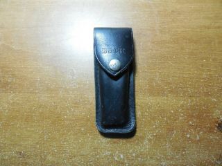 Buck 110 Black Leather Pocket Knife Sheath Belt Case.  Case Only