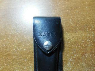 Buck 110 Black Leather Pocket Knife Sheath Belt Case.  case only 2